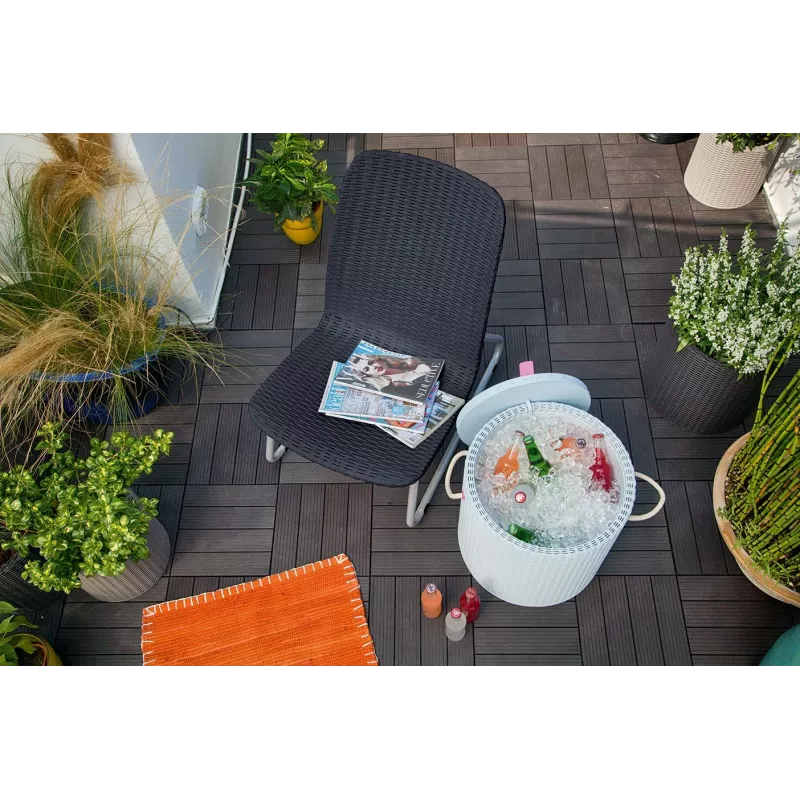 KETER Conjunto de muebles de jardín Rio Patio Set gris