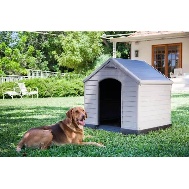 CURVER Caseta para perros 95x99x99cm gris