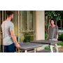 KETER Mesa de jardín extensible Harmony blanco/beige