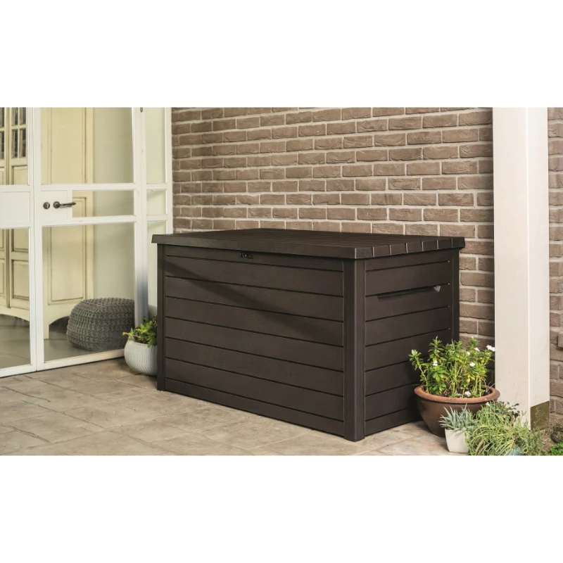 KETER Caja de almacenamiento Ontario 870L marrón