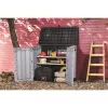 KETER CAJA DE JARDÍN Y BALCÓN MIDI GRIS-NEGRO 132x71,5x113,5cm
