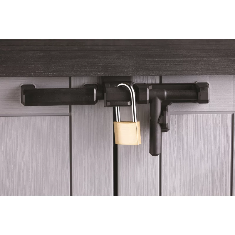 KETER CAJA DE JARDÍN Y BALCÓN MIDI GRIS-NEGRO 132x71,5x113,5cm