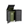 KETER Contenedor de residuos 2x240L Contenedor de almacenamiento Hide Away gris