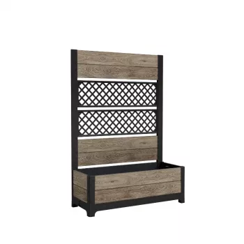KETER Maceta Deco Tulip 110L 2-Rhombus Mesh tono fresno