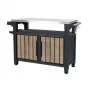 KETER Mesa de barbacoa Deco Unity XL 207L efecto fresno