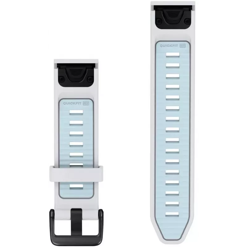 Garmin QuickFit correa de silicona de 20 mm, Ice Blue/blanco (010-14506-00)