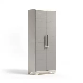 Armario alto KETER Linear Wood 68x39x173cm beige claro/gris claro