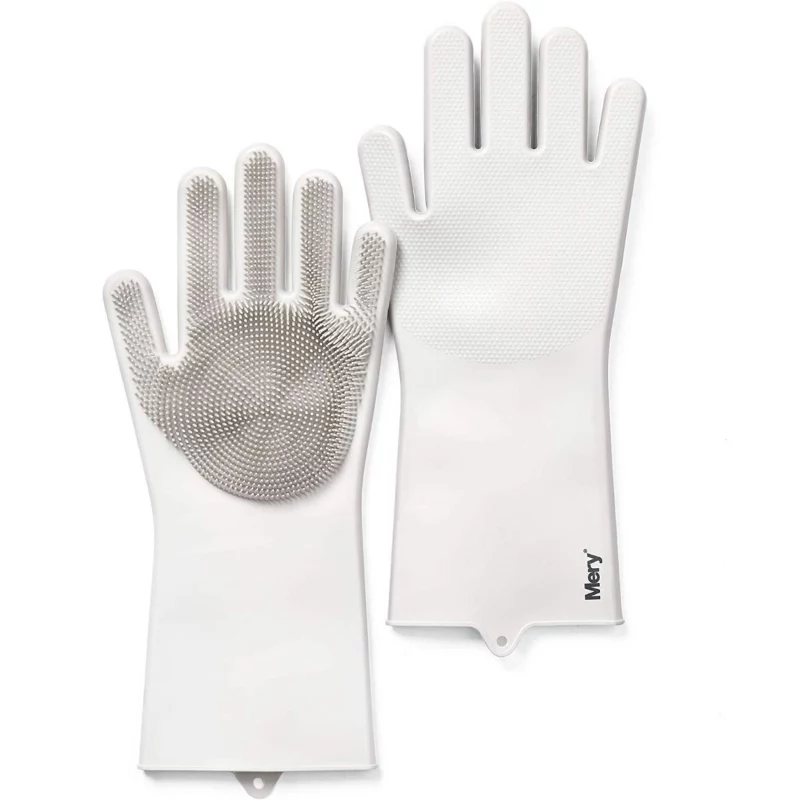 Guantes de limpieza de silicona MERY 2 uds. 34,5x15,5x2,6cm gris claro