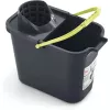 Papelera rectangular MERY 12L con pulsador gris