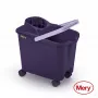 Cubo MERY 14L con ruedas de encaje lila