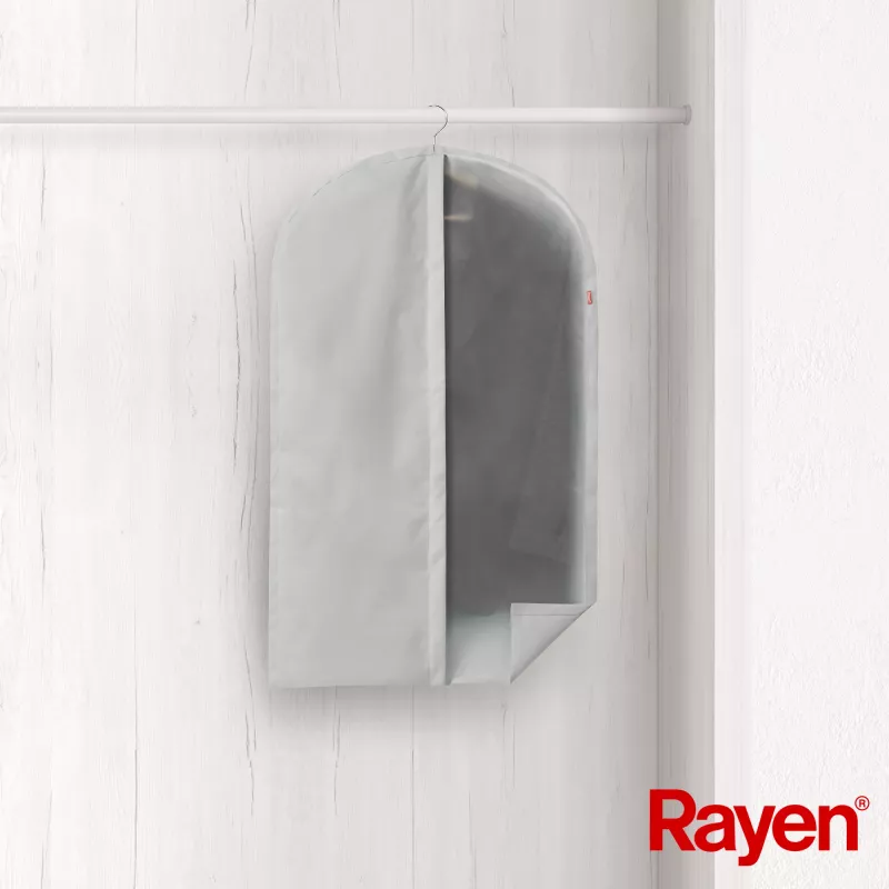 Funda para ropa RAYEN S Premium gris 60x100cm