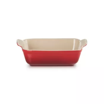 LE CREUSET Fuente rectangular Heritage gres 19x14cm / 1,1L rojo