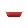 LE CREUSET Fuente rectangular Heritage gres 19x14cm / 1,1L rojo