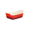 LE CREUSET Fuente rectangular Heritage gres 19x14cm / 1,1L rojo
