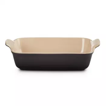 Le Creuset Rectangular Heritage Stoneware 26x19cm / 2,4L negro