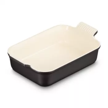 Le Creuset Rectangular Heritage Stoneware 26x19cm / 2,4L negro