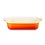LE CREUSET Fuente rectangular Heritage gres 32x24cm / 4L naranja