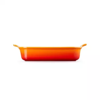 LE CREUSET Fuente rectangular Heritage gres 32x24cm / 4L naranja