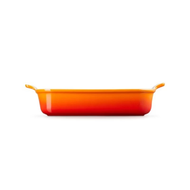 LE CREUSET Fuente rectangular Heritage gres 32x24cm / 4L naranja