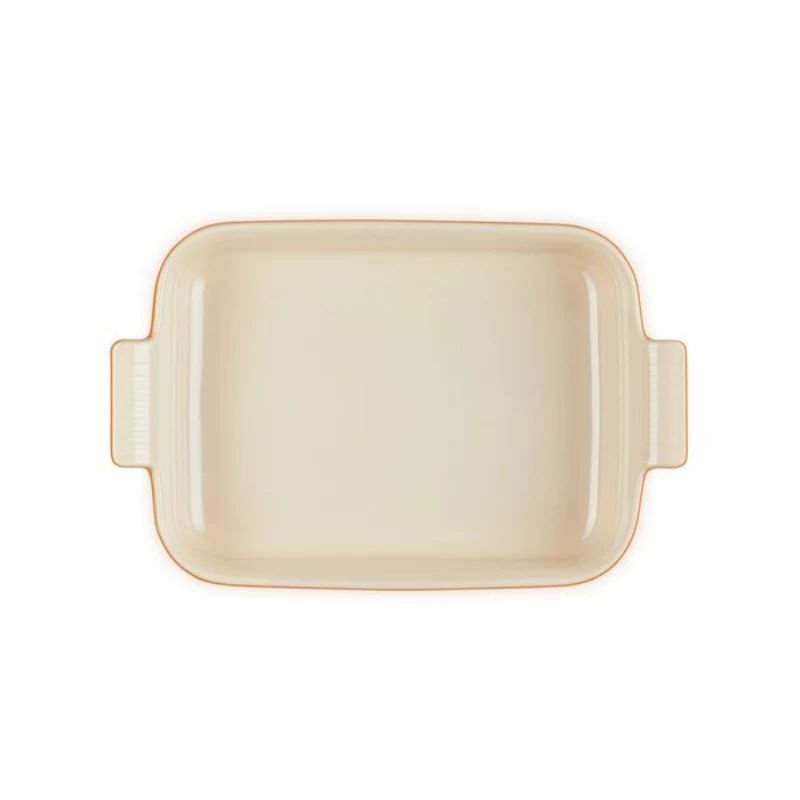 LE CREUSET Fuente rectangular Heritage gres 32x24cm / 4L naranja