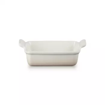 Le Creuset Fuente rectangular Heritage de gres 19x14cm / 1,1L blanco