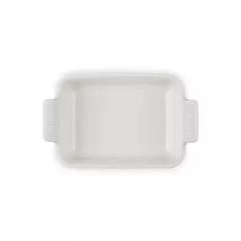 Le Creuset Fuente rectangular Heritage de gres 19x14cm / 1,1L blanco