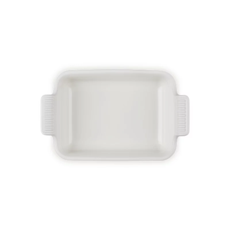 Le Creuset Fuente rectangular Heritage de gres 19x14cm / 1,1L blanco
