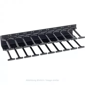 TRITON RAB-VP-H10-X1 Panel de gestión de cables vertical 10U, peine de doble fila, negro