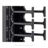 TRITON RAB-VP-H10-X1 Panel de gestión de cables vertical 10U, peine de doble fila, negro