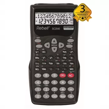 REBELL RE-SC2040 BX calculadora científica, 240 funciones, LCD de 2 líneas, negra