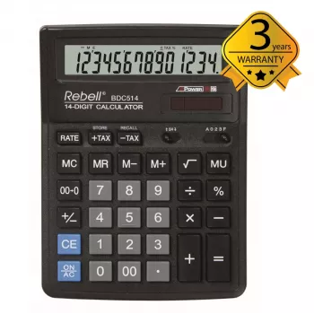Rebell BDC514 calculadora de sobremesa, 14 dígitos