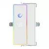 Rampage Octagon B70 refrigerador por aire para CPU, 120 mm ARGB, pantalla de temperatura, blanco