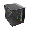 Rampage LUMID caja de PC M-ATX 3 ventiladores ARGB negra