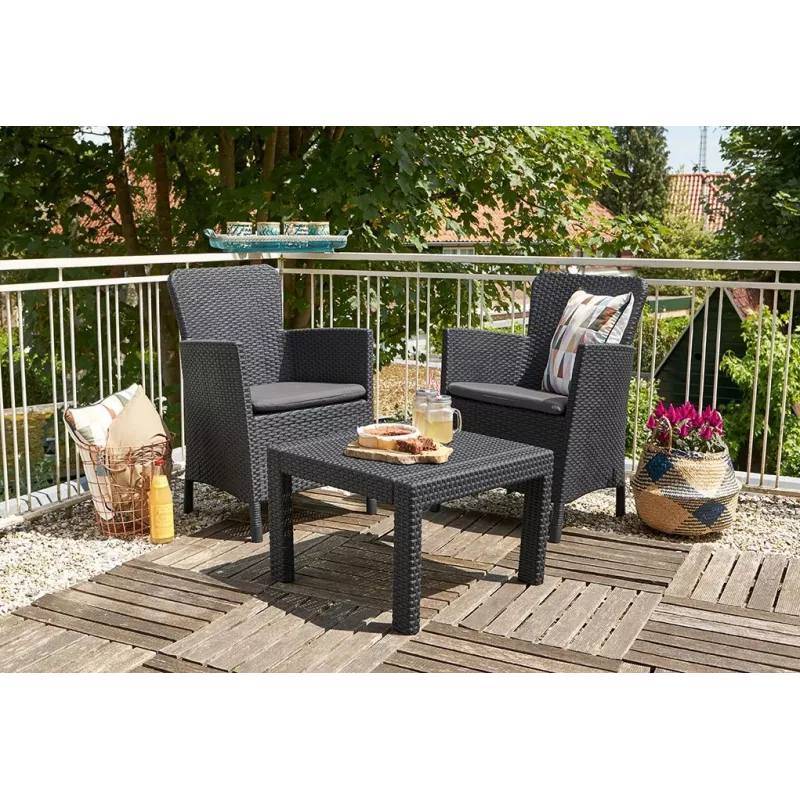 KETER conjunto de muebles de jardín Salvador conjunto de balcón gris