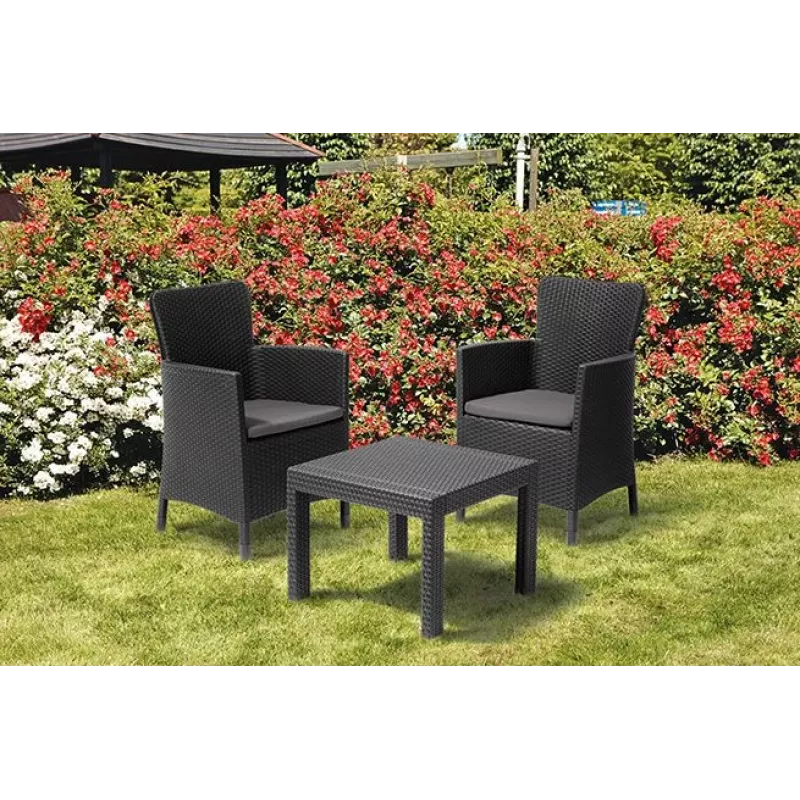 KETER conjunto de muebles de jardín Salvador conjunto de balcón gris
