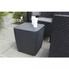 KETER mesa de jardín/baúl de almacenamiento Luzon Flat Wicker, gris