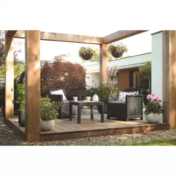 KETER conjunto de muebles de jardín Elodie conjunto de balcón con mesa Classic gris