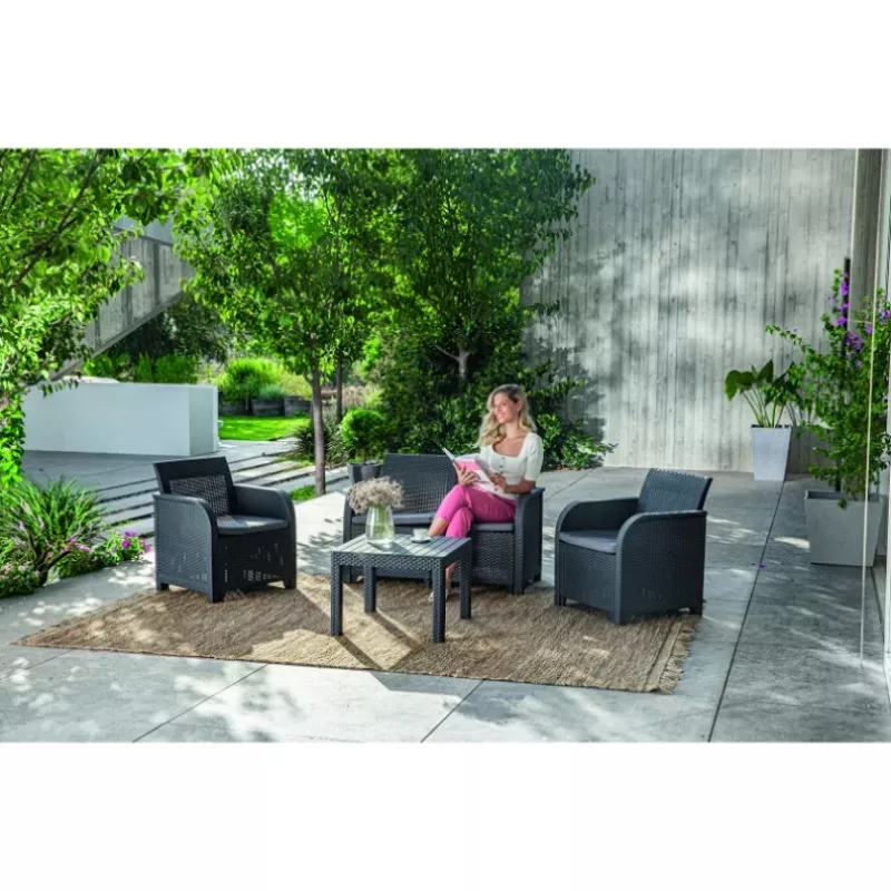 KETER conjunto de muebles de jardín Rosalie set con mesa Classic gris