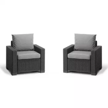 KETER sillas de jardín 2 uds. California gris