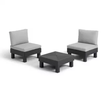 KETER conjunto de muebles de jardín Elements conjunto de balcón gris/gris claro
