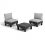 KETER conjunto de muebles de jardín Elements conjunto de balcón gris/gris claro