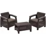 KETER conjunto de muebles de jardín Corfu Weekend marrón