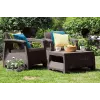 KETER conjunto de muebles de jardín Corfu Weekend marrón