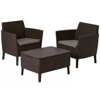 KETER conjunto de muebles de jardín Salemo conjunto de balcón marrón