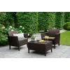 KETER conjunto de muebles de jardín Salemo conjunto de balcón marrón