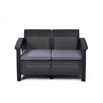 KETER sofá de jardín doble Corfu Love Seat gris