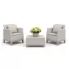 KETER Conjunto de muebles de jardín Scandi Forma balcón gris guijarro/beige claro