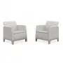 KETER Sillas de jardín 2 uds. Scandi Form gris guijarro/beige claro