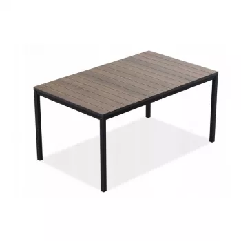 KETER Mesa de jardín Deco Porto Nova 160 nogal/negro