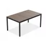 KETER Mesa de jardín Deco Porto Nova 160 nogal/negro